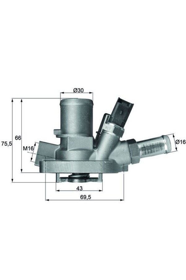 MAHLE Termostat Komple Lınea-Bravo II-Grande Punto 1.4 T-jet 07 > G1019.80 Termostat Komple Lınea