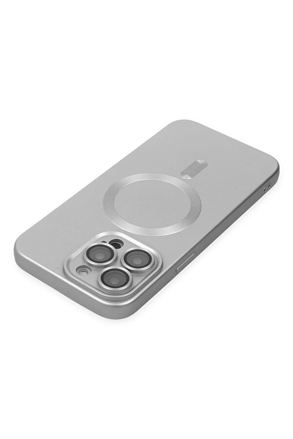 İphone 13 Pro Max Kılıf Moshi̇ Lens Magneti̇csafe Si̇li̇kon - Gümüş - Dropx8847-1472