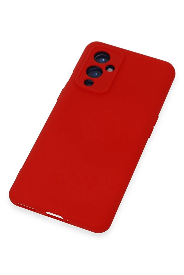 One Plus 9 Kılıf Nano İçi̇ Kadi̇fe Si̇li̇kon - Kırmızı - Dropx6709-6537