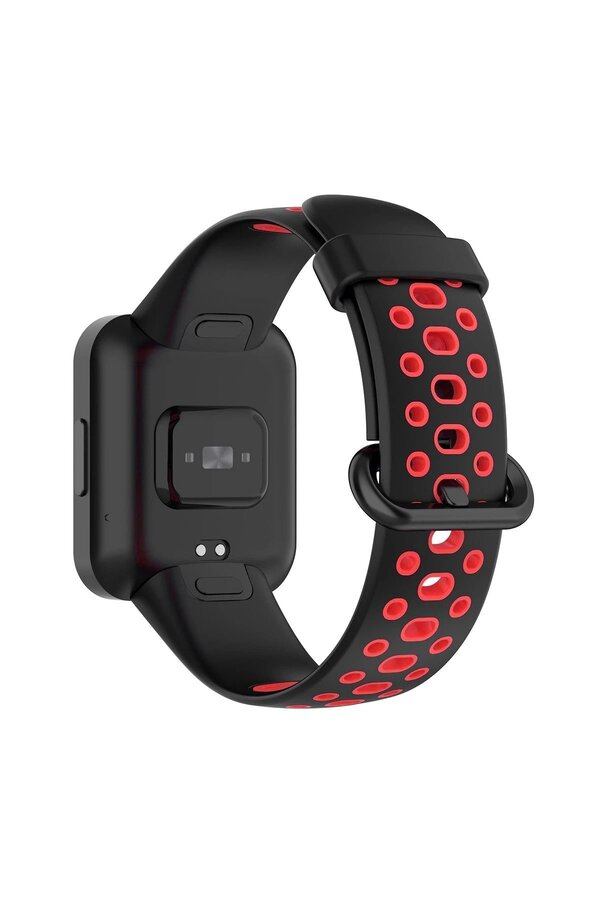 Xi̇aomi̇ Redmi̇ Watch 2 Spor Deli̇kli̇ Kordon - Si̇yah-Kırmızı - Dropx3090-2907