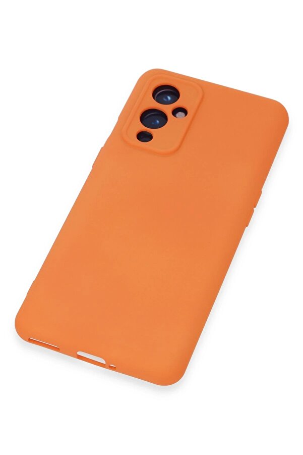 One Plus 9 Kılıf Nano İçi̇ Kadi̇fe Si̇li̇kon - Turuncu - Dropx2093-7344