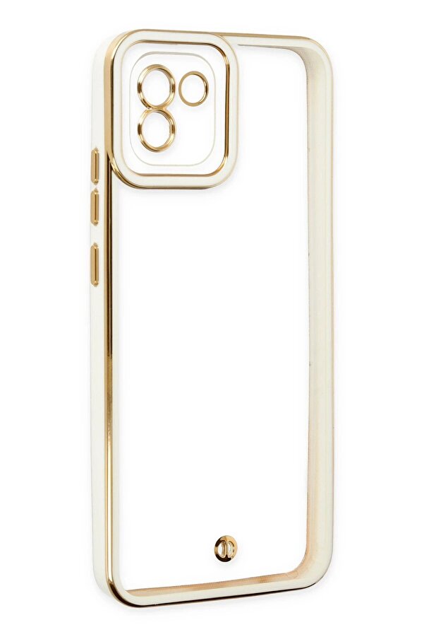 Samsung Galaxy A03 Kılıf Li̇va Lens Si̇li̇kon - Beyaz - Dropx5627-9655