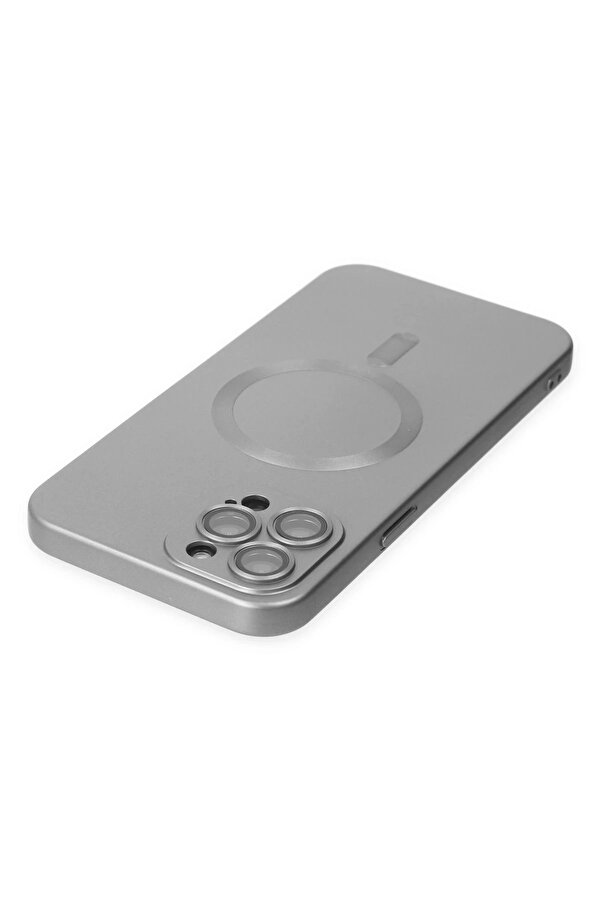 İphone 12 Pro Max Kılıf Moshi̇ Lens Magneti̇csafe Si̇li̇kon - Gümüş - Dropx3593-9459