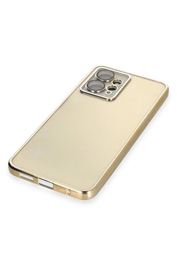 Xi̇aomi̇ Redmi̇ Note 12 4G Kılıf Lensli̇ Si̇li̇kon - Gold - Dropx3685-9735