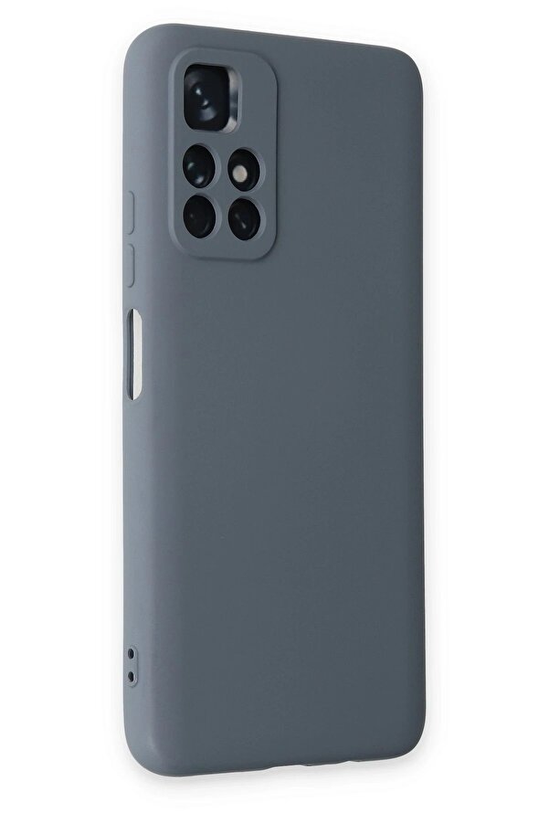 Xi̇aomi̇ Redmi̇ Note 11T Kılıf Nano İçi̇ Kadi̇fe Si̇li̇kon - Gri̇ - Dropx7430-3431