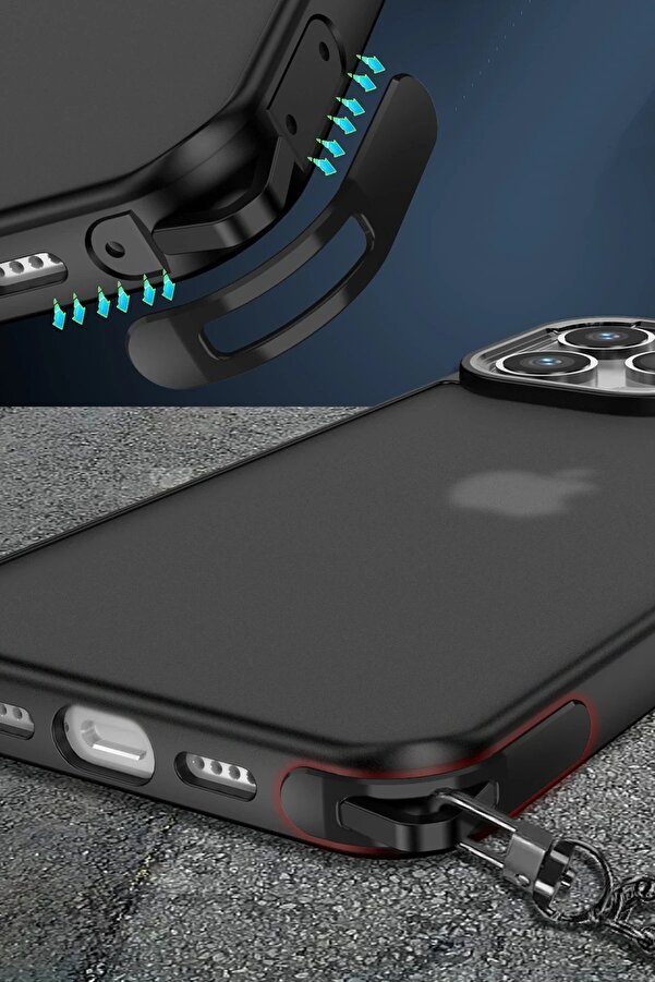 İphone 11 Kılıf Elegant Kapak - Si̇yah - Dropx6093-6580