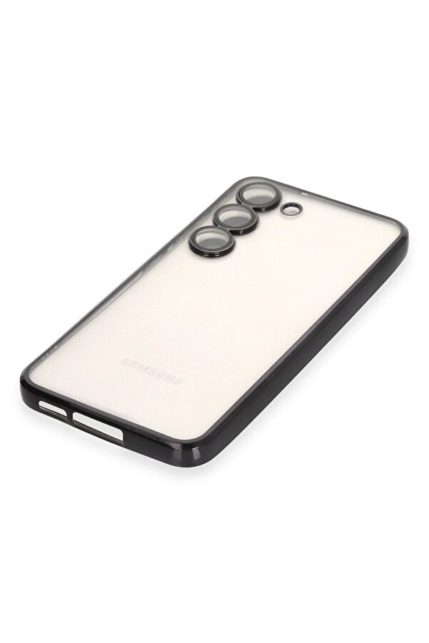 Samsung Galaxy S23 Plus Kılıf Lensli̇ Si̇li̇kon - Si̇yah - Dropx6578-7522