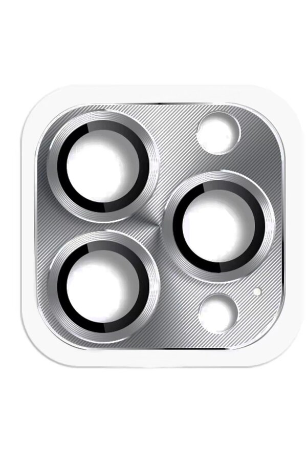 İphone 16 Pro Max Pers Alümi̇nyum Kamera Lens - Gri̇ - Dropx8534-4031
