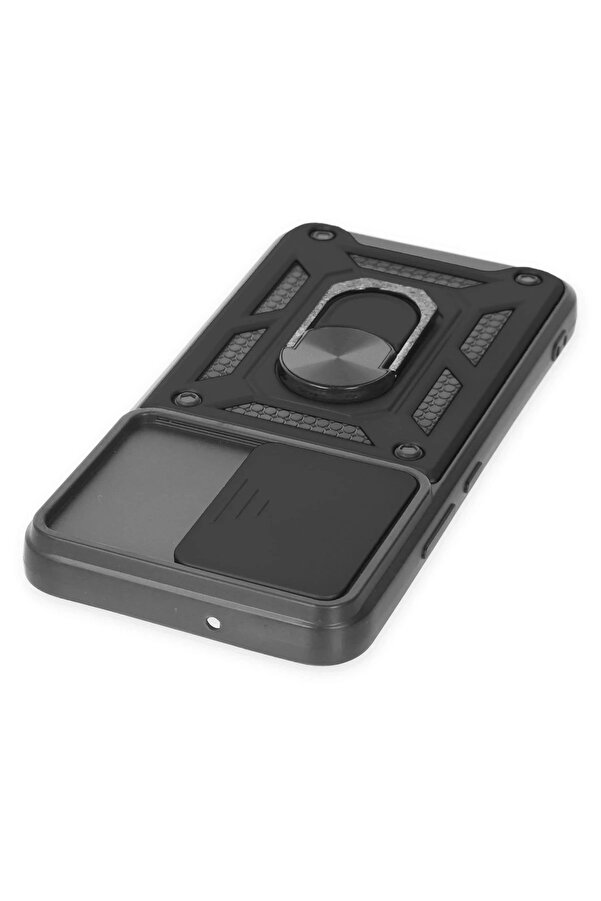 Samsung Galaxy S24 Kılıf Pars Lens Yüzüklü Si̇li̇kon - Si̇yah - Dropx2069-8800