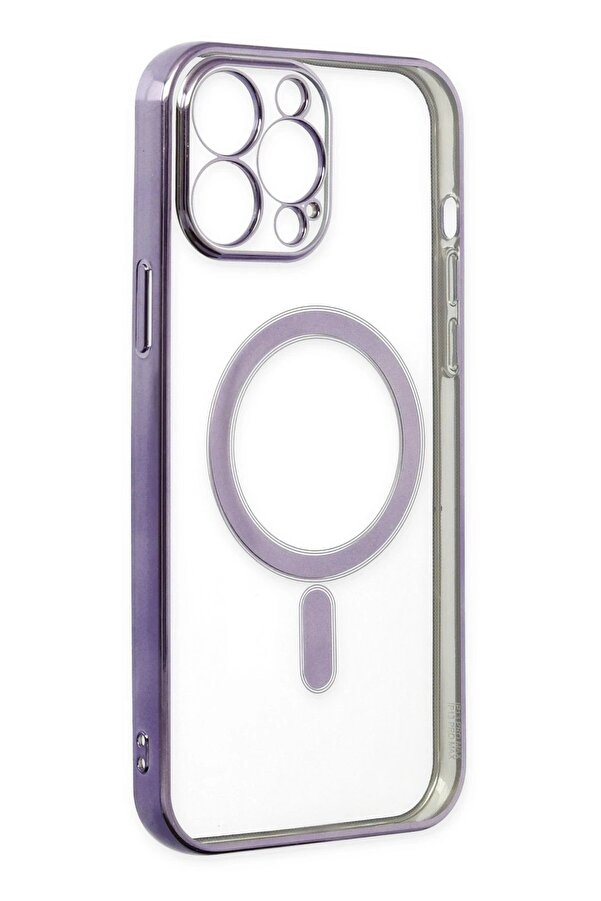 İphone 14 Pro Kılıf Magneti̇csafe Lazer Si̇li̇kon - Mor