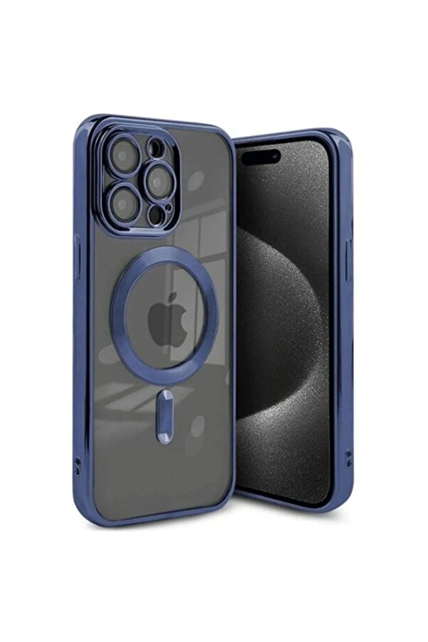 İphone 15 Pro Kılıf Kross Magneti̇csafe Kapak - Laci̇vert - Dropx7727-5654