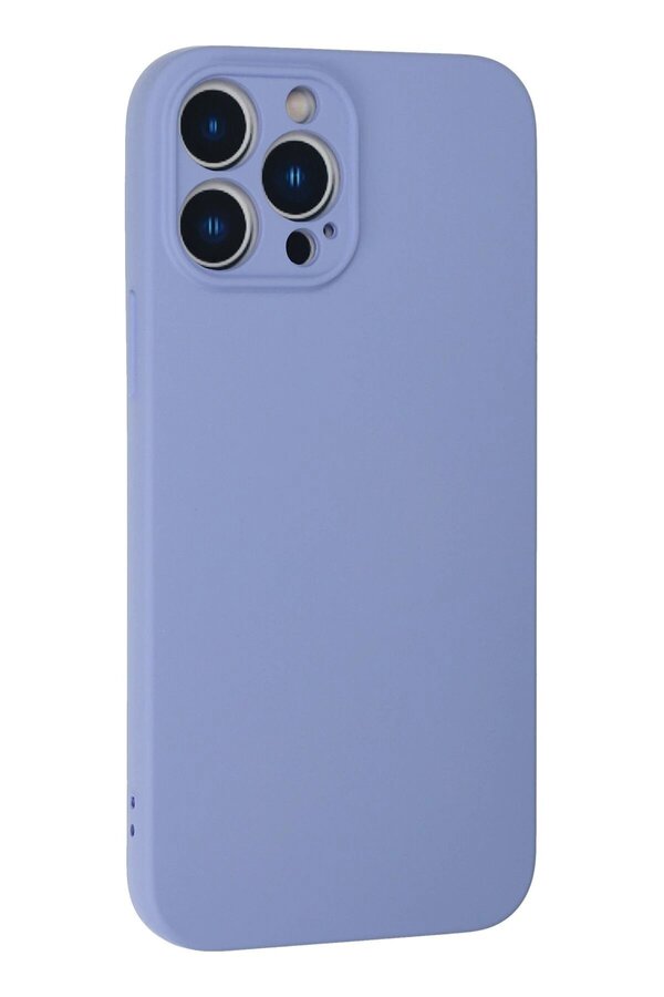 İphone 13 Pro Kılıf Nano İçi̇ Kadi̇fe Si̇li̇kon - Li̇la - Dropx8245-9940