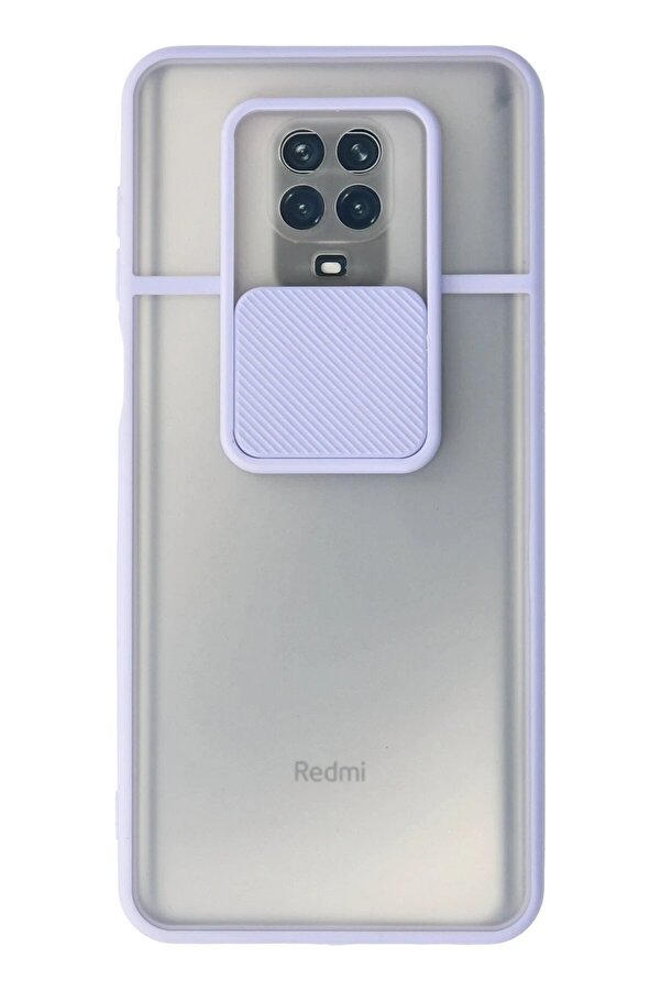 Xi̇aomi̇ Redmi̇ Note 9 Pro Kılıf Palm Buzlu Kamera Sürgülü Si̇li̇kon - Li̇la - Dropx1496-6419