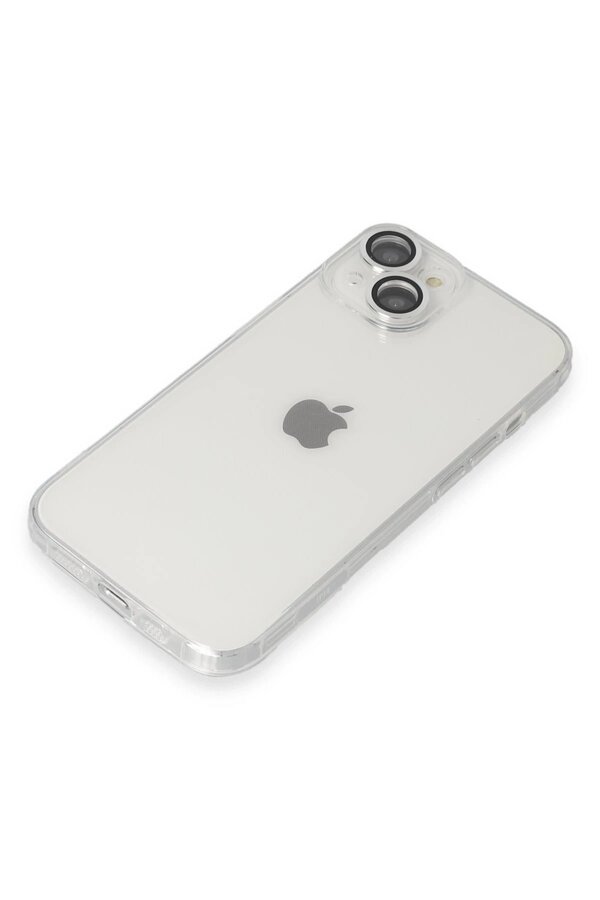 İphone 14 Kılıf Luko Lens Si̇li̇kon - Gümüş - Dropx3909-7211