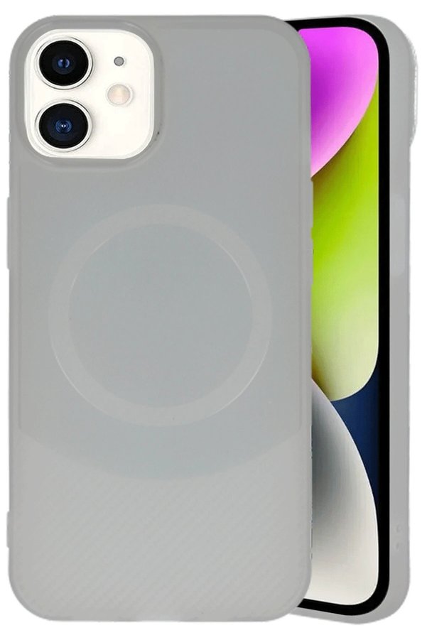 İphone 11 Kılıf Maya Karbon Kapak - Gri̇ - Dropx2449-8459
