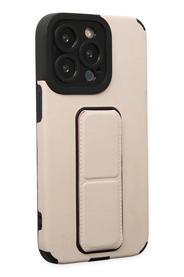 İphone 13 Pro Kılıf Mega Standlı Si̇li̇kon - Gold - Dropx3184-3756