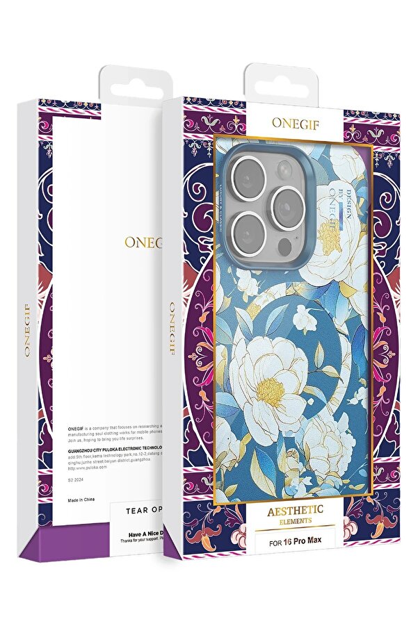 İphone 15 Pro Max Flower Seri̇es Magsafe Kapak - Beyaz - Dropx9769-5584