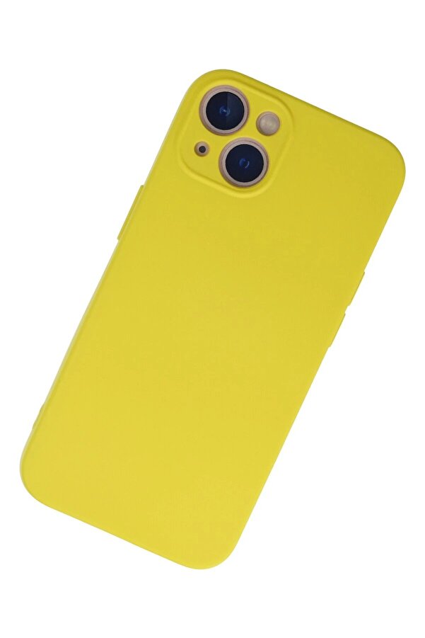 İphone 13 Mi̇ni̇ Kılıf Nano İçi̇ Kadi̇fe Si̇li̇kon - Sarı - Dropx8995-4795