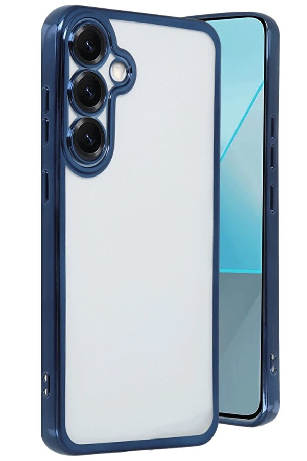 Samsung Galaxy S25 Plus Kılıf Lensli̇ Si̇li̇kon - Laci̇vert - Dropx7823-1571