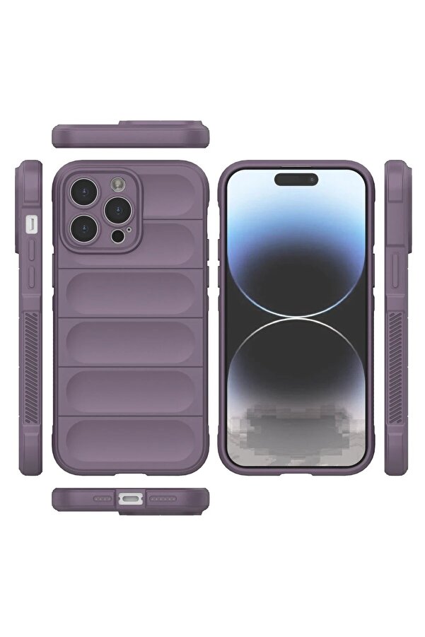 İphone 13 Pro Max Kılıf Opti̇mum Si̇li̇kon - Mor - Dropx7472-4125