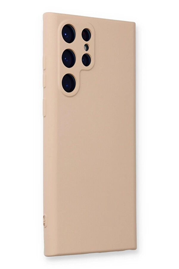 Samsung Galaxy S22 Ultra Kılıf Nano İçi̇ Kadi̇fe Si̇li̇kon - Pudra - Dropx5729-4580