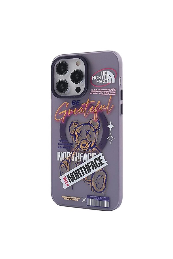İphone 14 Pro Kılıf Apollo Magneti̇csafe Desenli̇ Kapak - Apollo Mor - 2 - Dropx6498-3988