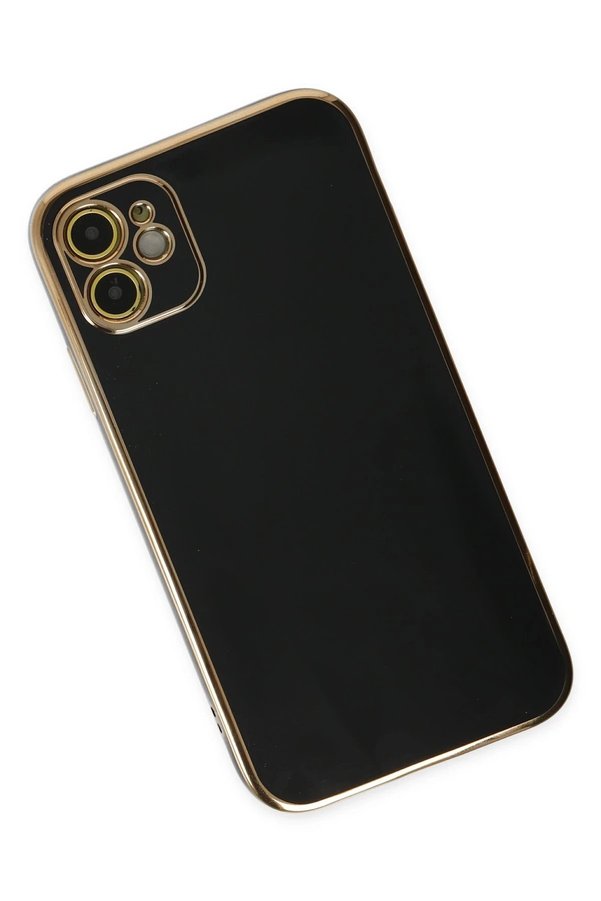İphone 12 Kılıf Volet Si̇li̇kon - Si̇yah - Dropx5086-7162