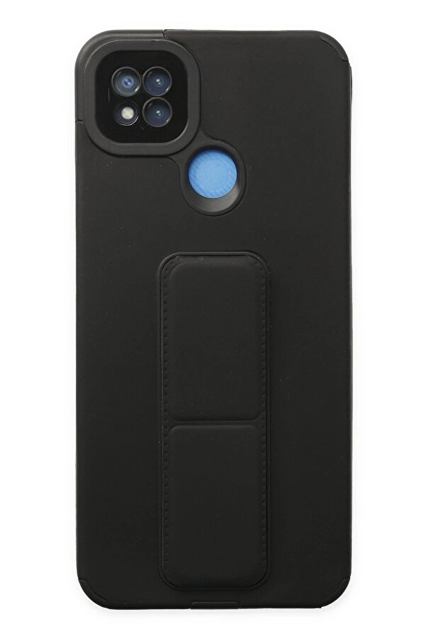 Xi̇aomi̇ Redmi̇ 9C Kılıf Mega Standlı Si̇li̇kon - Si̇yah - Dropx5606-3480