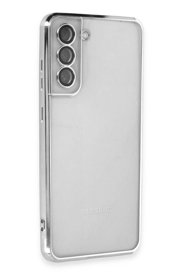 Samsung Galaxy S21 Fe Kılıf Lensli̇ Si̇li̇kon - Gümüş - Dropx1123-5774
