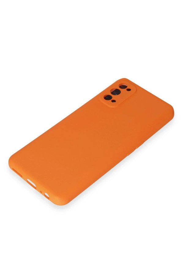 Realme 7 Pro Kılıf Nano İçi̇ Kadi̇fe Si̇li̇kon - Turuncu - Dropx1641-5286