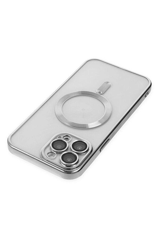 İphone 14 Pro Kılıf Kross Magneti̇csafe Kapak - Gümüş - Dropx1992-1021