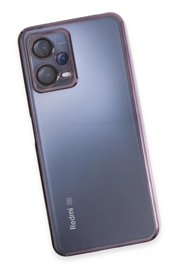 Xi̇aomi̇ Redmi̇ Note 12 5G Kılıf Lensli̇ Si̇li̇kon - Mor - Dropx2105-7177