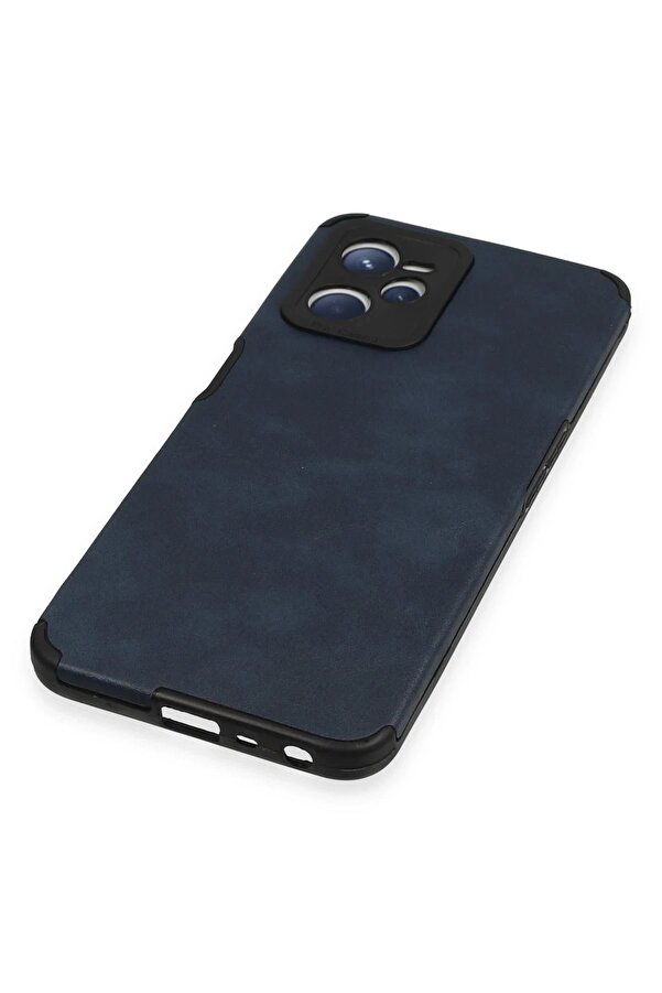 Realme C35 Kılıf Loop Deri̇ Si̇li̇kon - Laci̇vert - Dropx9148-3315