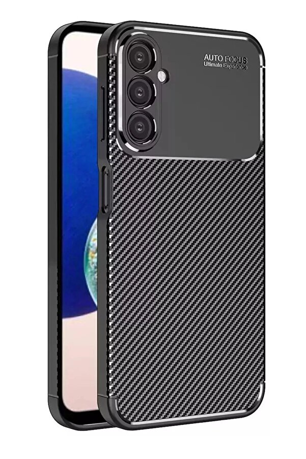 Newface Samsung Galaxy A05S Kılıf Auto Focus Karbon Kapak - Si̇yah