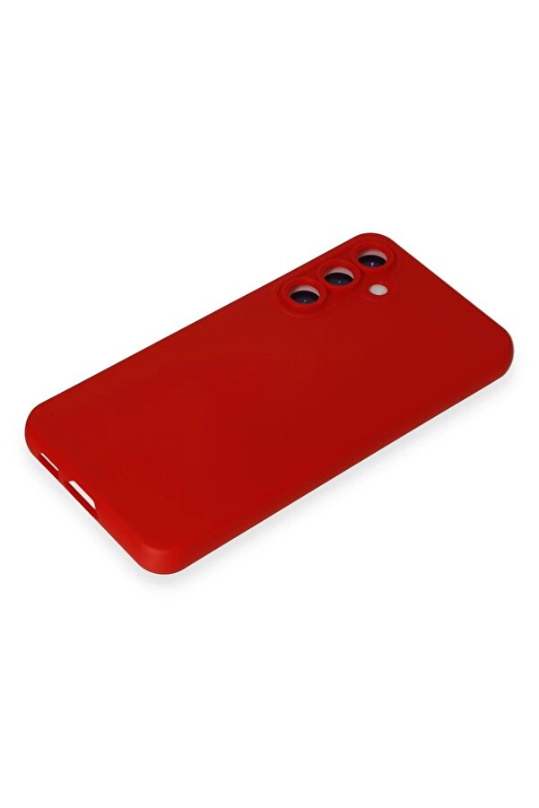 Samsung Galaxy S24 Kılıf Nano İçi̇ Kadi̇fe Si̇li̇kon - Kırmızı - Dropx3490-3816