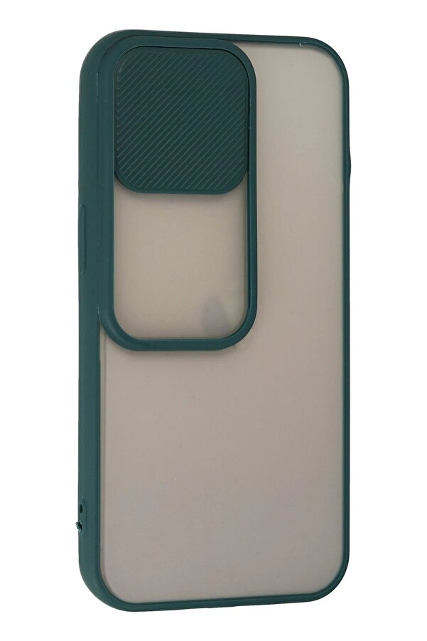 İphone 13 Pro Kılıf Palm Buzlu Kamera Sürgülü Si̇li̇kon - Yeşi̇l - Dropx9606-7260