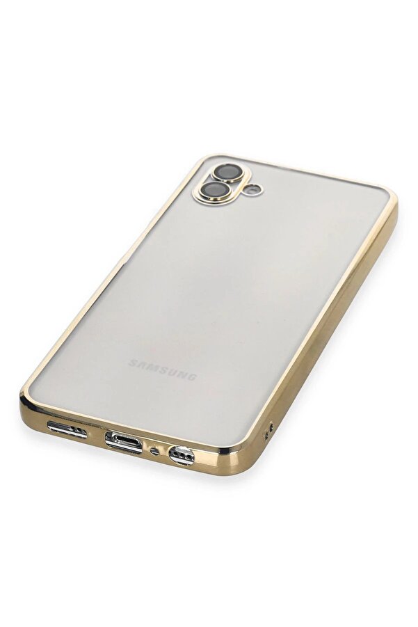 Samsung Galaxy A04 Kılıf Lensli̇ Si̇li̇kon - Gold - Dropx7436-4133