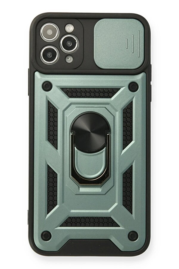 İphone 11 Pro Max Kılıf Pars Lens Yüzüklü Si̇li̇kon - Yeşi̇l - Dropx8539-3962