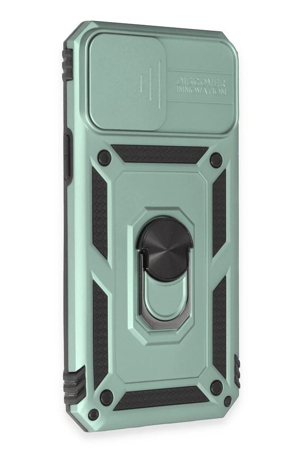 İphone 12 Pro Max Kılıf Pars Lens Yüzüklü Si̇li̇kon - Yeşi̇l - Dropx3359-4137