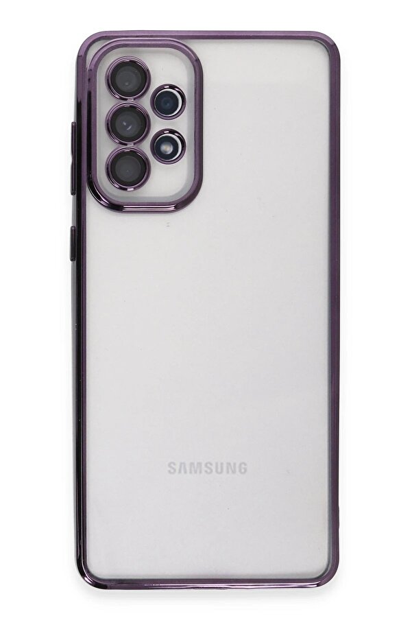Samsung Galaxy A33 5G Kılıf Lensli̇ Si̇li̇kon - Mor - Dropx7244-5497