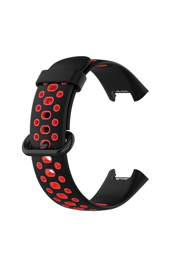 Xi̇aomi̇ Redmi̇ Watch 2 Spor Deli̇kli̇ Kordon - Si̇yah-Kırmızı - Dropx3090-2907