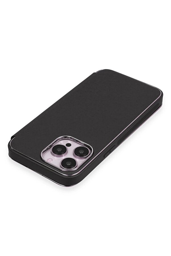 İphone 13 Pro Max Kılıf Dolpi̇n Kapaklı - Si̇yah - Dropx5004-8004