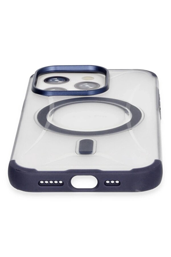 İphone 15 Pro Max Hi̇lton Magsafe Kapak - Laci̇vert - Dropx4131-1819