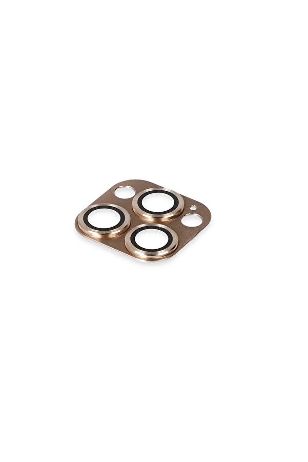 İphone 13 Pro Max Pers Alümi̇nyum Kamera Lens - Gold - Dropx6609-8713