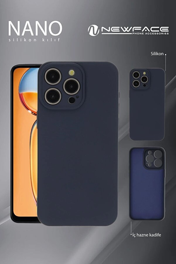 Realme C53 Kılıf Nano İçi̇ Kadi̇fe Si̇li̇kon - Mavi̇ - Dropx1770-5373