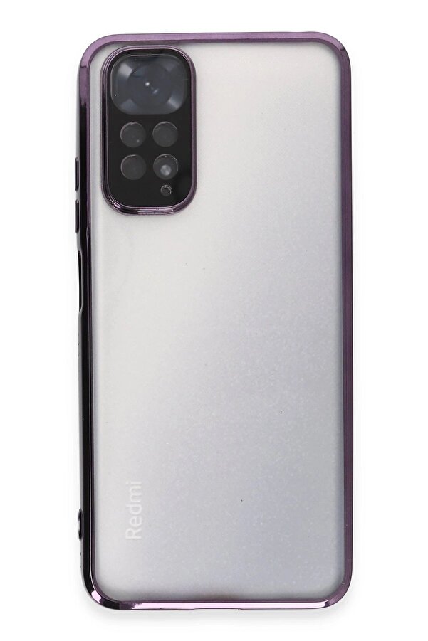 Xi̇aomi̇ Redmi̇ Note 11 Kılıf Lensli̇ Si̇li̇kon - Mor - Dropx8260-4347