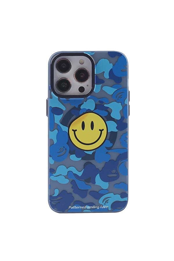 İphone 14 Pro Max Kılıf Apollo Magneti̇csafe Desenli̇ Kapak - Apollo Mavi̇ - 1 - Dropx9639-2759