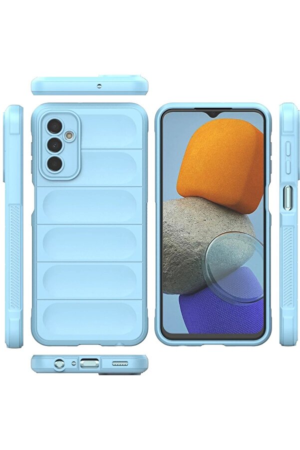 Samsung Galaxy M23 Kılıf Opti̇mum Si̇li̇kon - Sky Blue - Dropx8425-5604