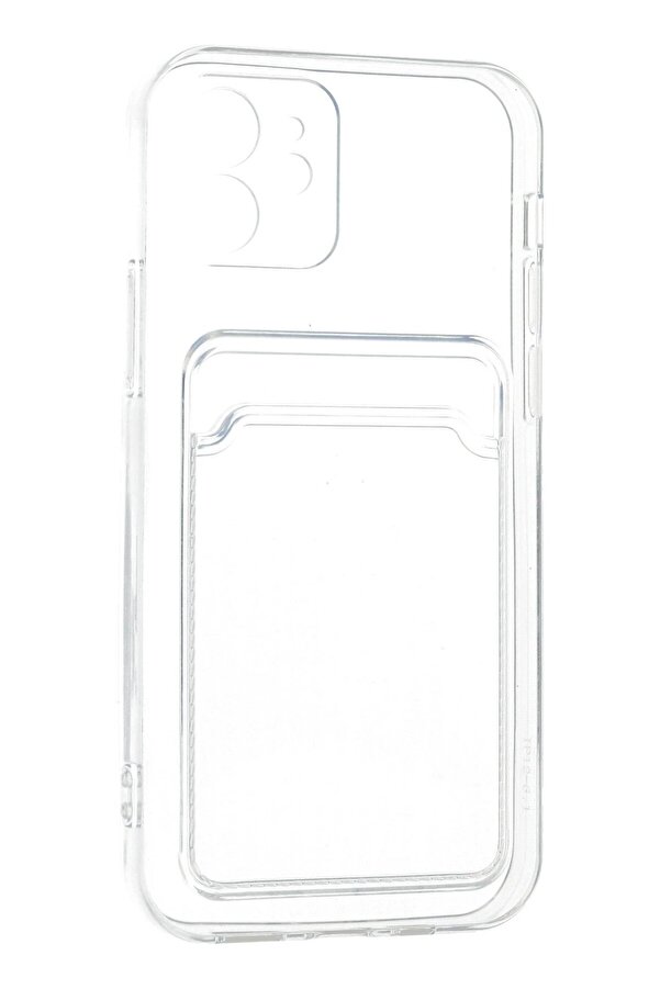 İphone 12 Kılıf Kart Şeffaf Si̇li̇kon - Şeffaf - Dropx6245-6158