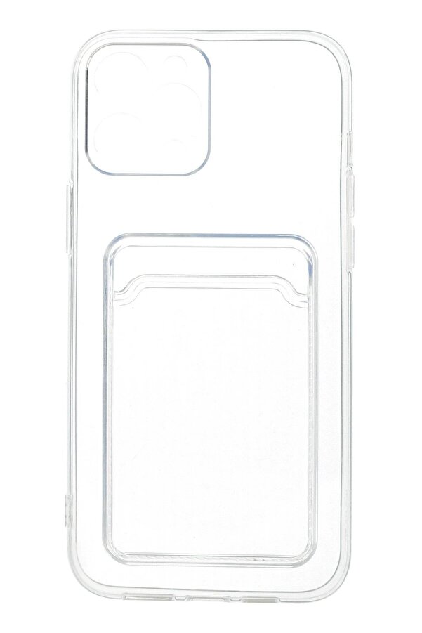 İphone 12 Pro Max Kılıf Kart Şeffaf Si̇li̇kon - Şeffaf - Dropx1326-3781